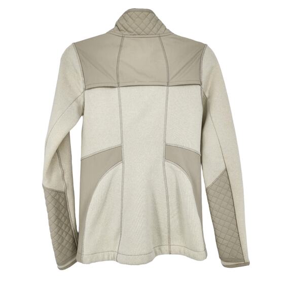 Athleta Truckee Track Full Zipper Fleece Jacket in Sandcastle Heather Size XS - Picture 3 of 6